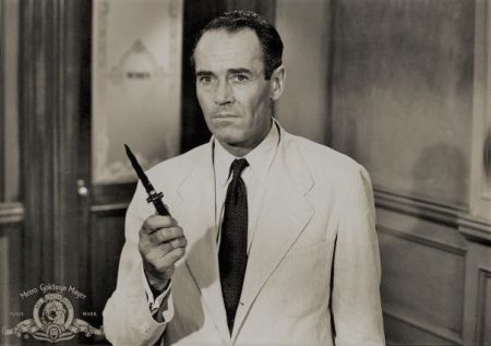 Henry Fonda with a knife
